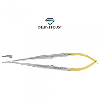 Diam-n-Dust™ Castroviejo Micro Needle Holder Straight - Very Delicate - With Lock Stainless Steel, 14 cm - 5 1/2"